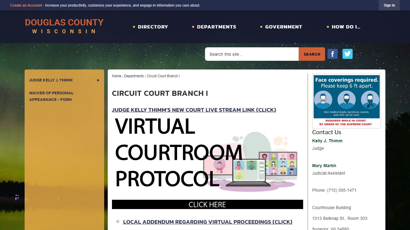 CIRCUIT Court Branch I | Douglas County, WI - Official Website